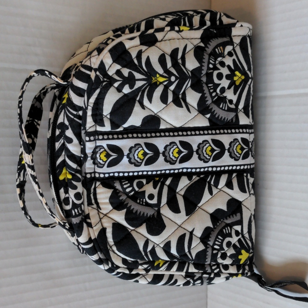 Vera Bradley Black White Print Travel Accessories Organizer Bag